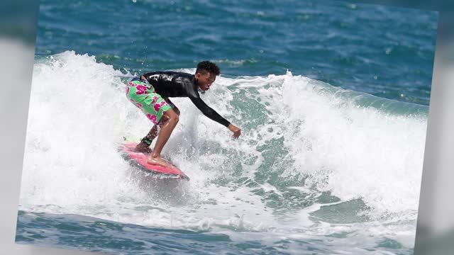 News video: Jaden Smith Surfs With Family in Hawaii
